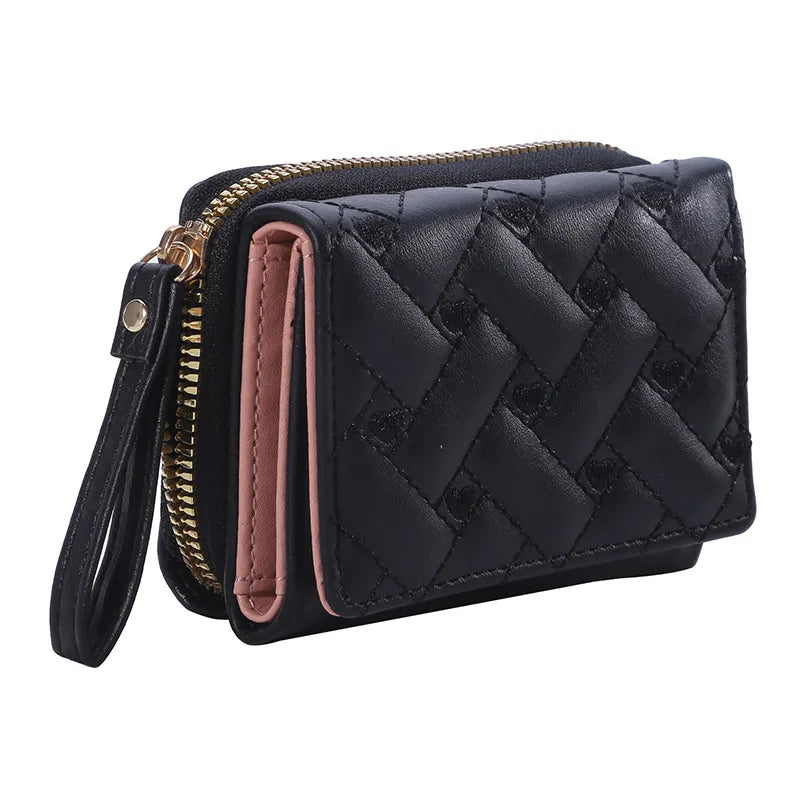 Women's Mini Zip Wallet – 8 Card Slots, Coin Purse & Photo Slot | 8 Colors