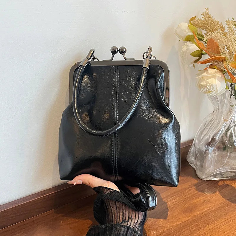Women's Vintage Shell Handbag – PU Leather Crossbody & Shoulder Bag