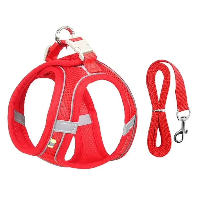 Safety Vest Harness for Cats & Small Dogs – Reflective Breathable Adjustable