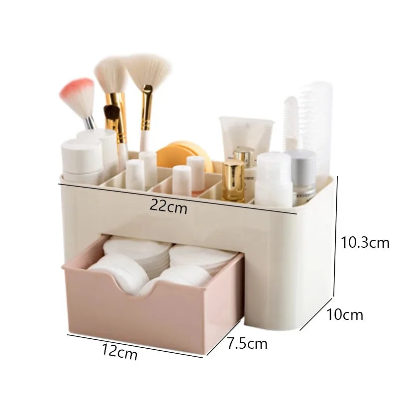 Nail Art Organizer Box – Plastic Storage Case for Cotton Pads, Swabs & Gel Polish Tools
