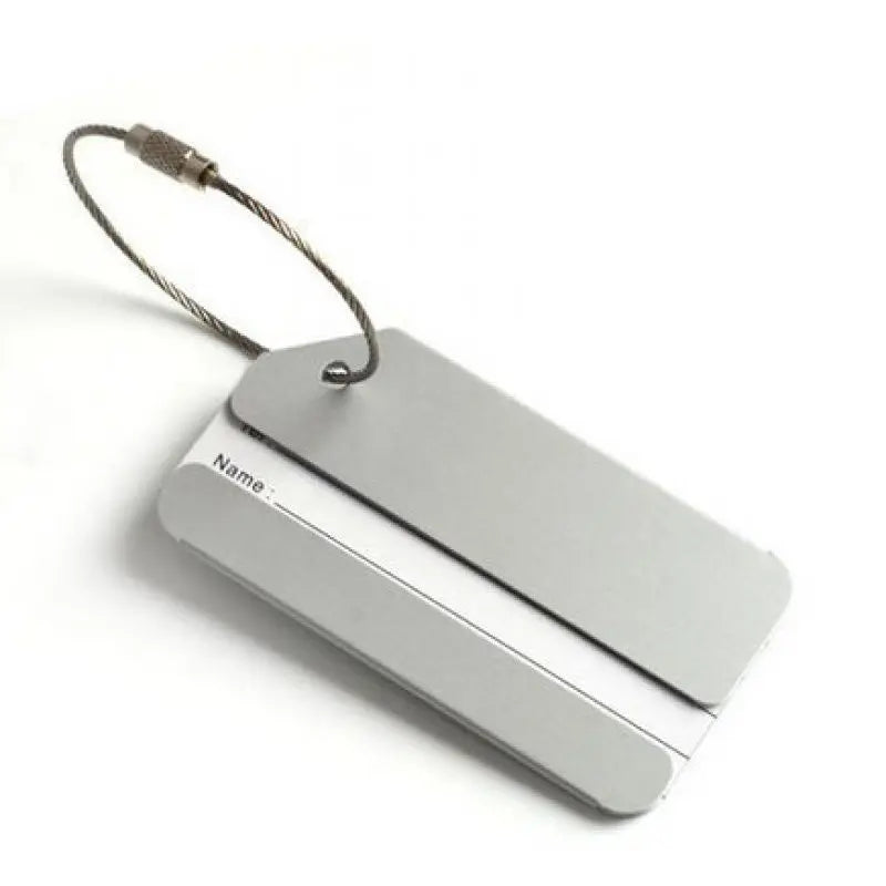 Aluminium Luggage Tags – Metal Suitcase ID Labels with Steel Loop
