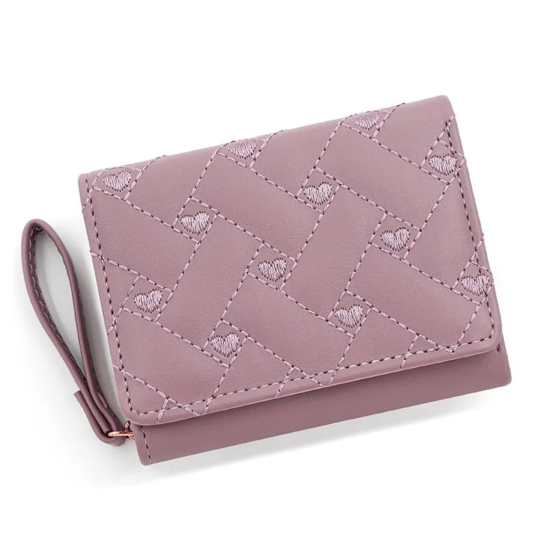 Women's Mini Zip Wallet – 8 Card Slots, Coin Purse & Photo Slot | 8 Colors