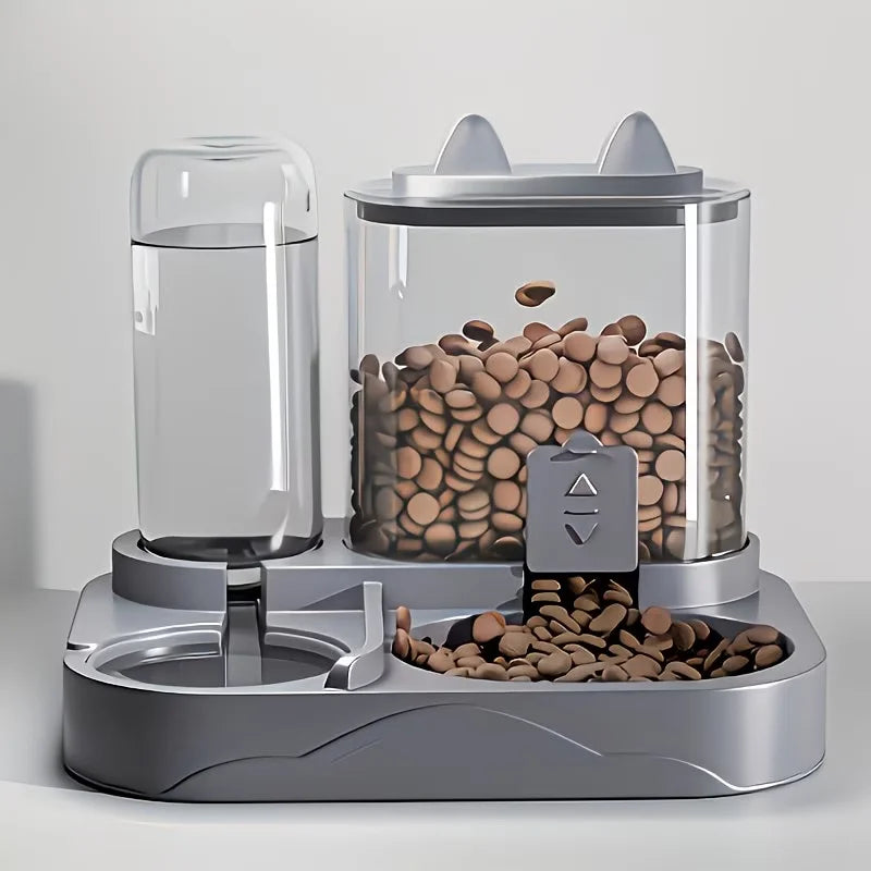 2-in-1 Pet Feeder & Water Dispenser — Gravity Auto Bowl