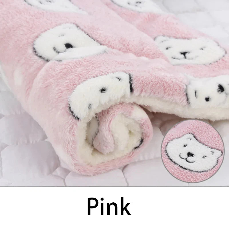 Flannel Pet Sleeping Mat — Soft Warm Dog & Cat Bed