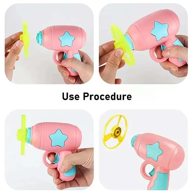 Mini Flying Disc Launcher Cat Toy – Interactive Shooting Gun for Kittens & Cats