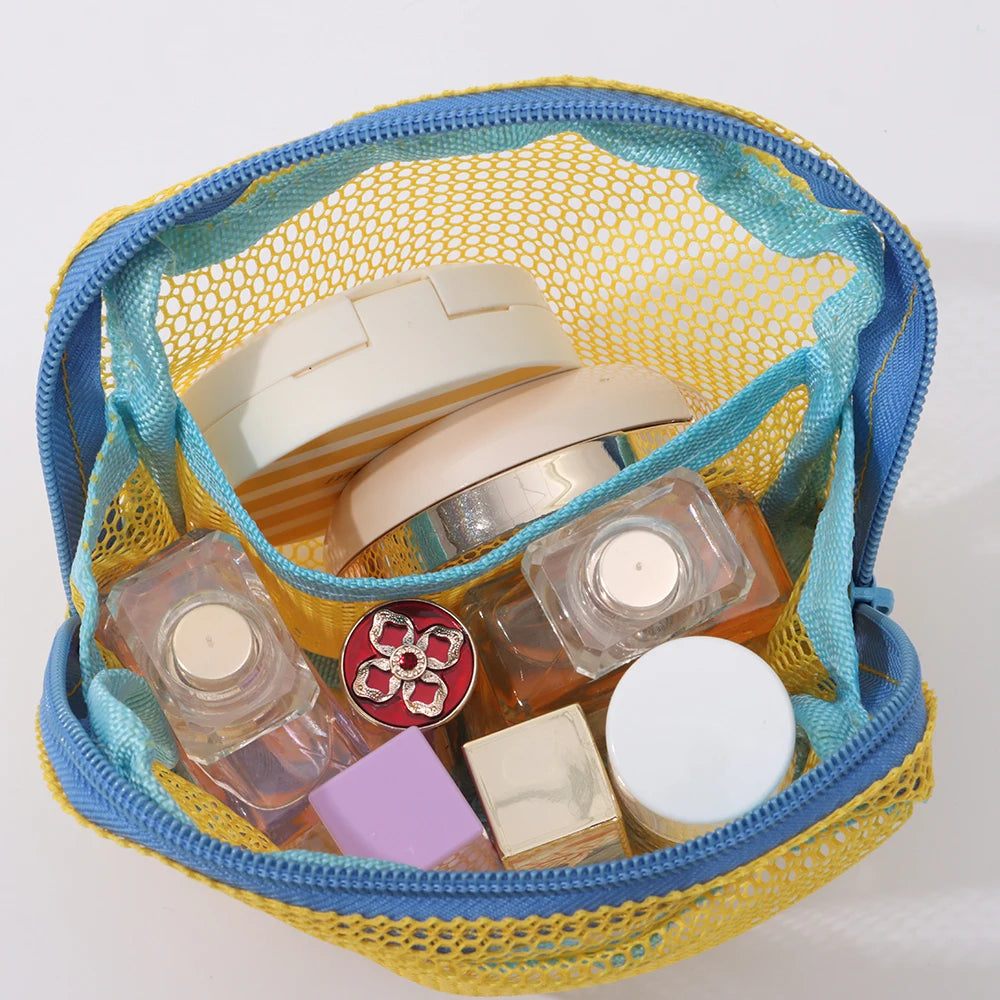Candy Color Mesh Cosmetic Storage Bag
