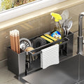 Kitchen Sink Organizer – Sponge, Brush & Rag Drain Rack for Sink & Bathroom