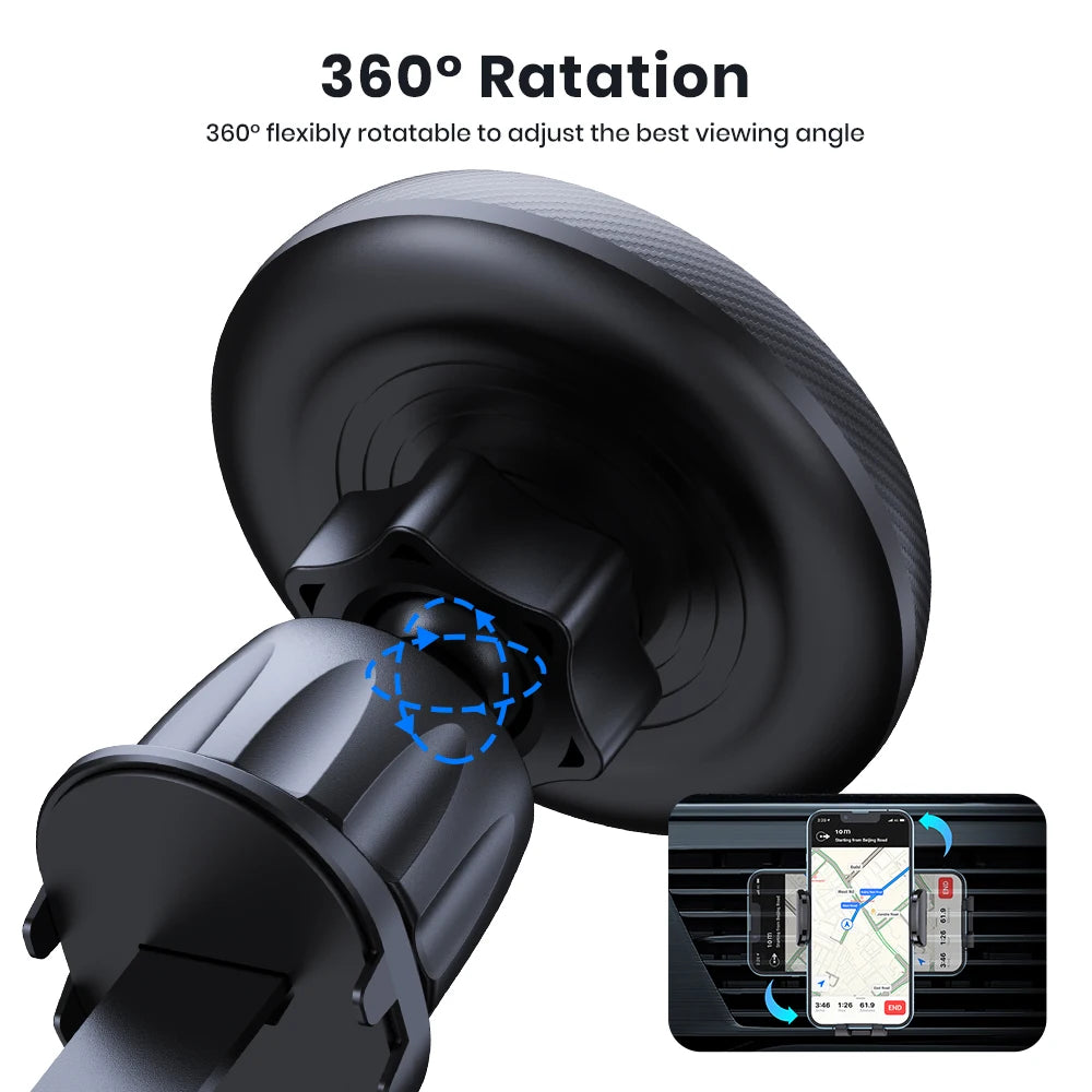 Magnetic Car Phone Holder – MagSafe Compatible, Air Vent Mount, One-Hand Operation