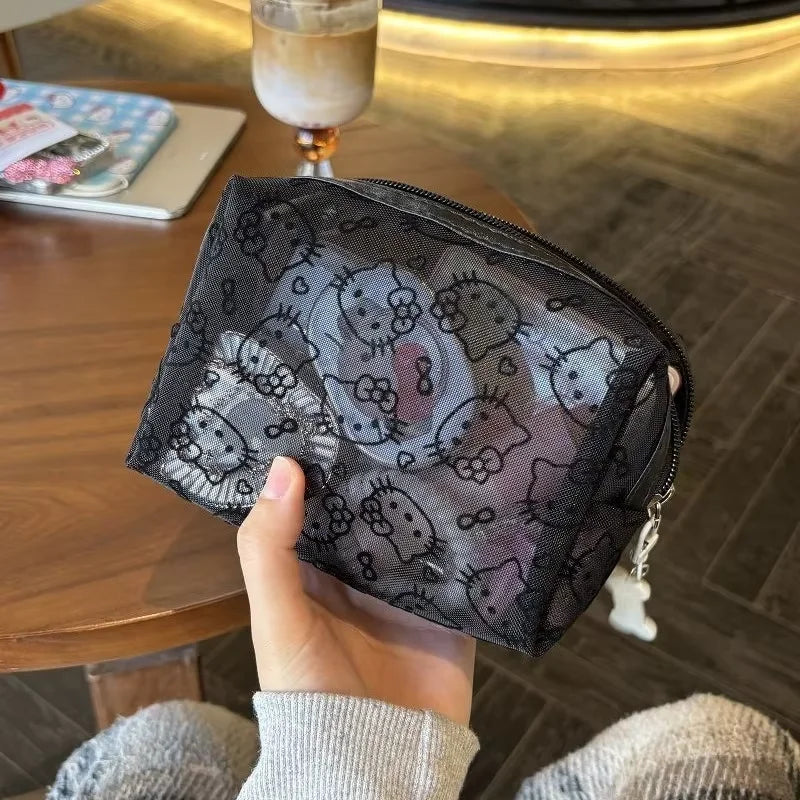 Mesh Makeup Bag – Portable Cosmetic Pouch & Travel Toiletry Organizer