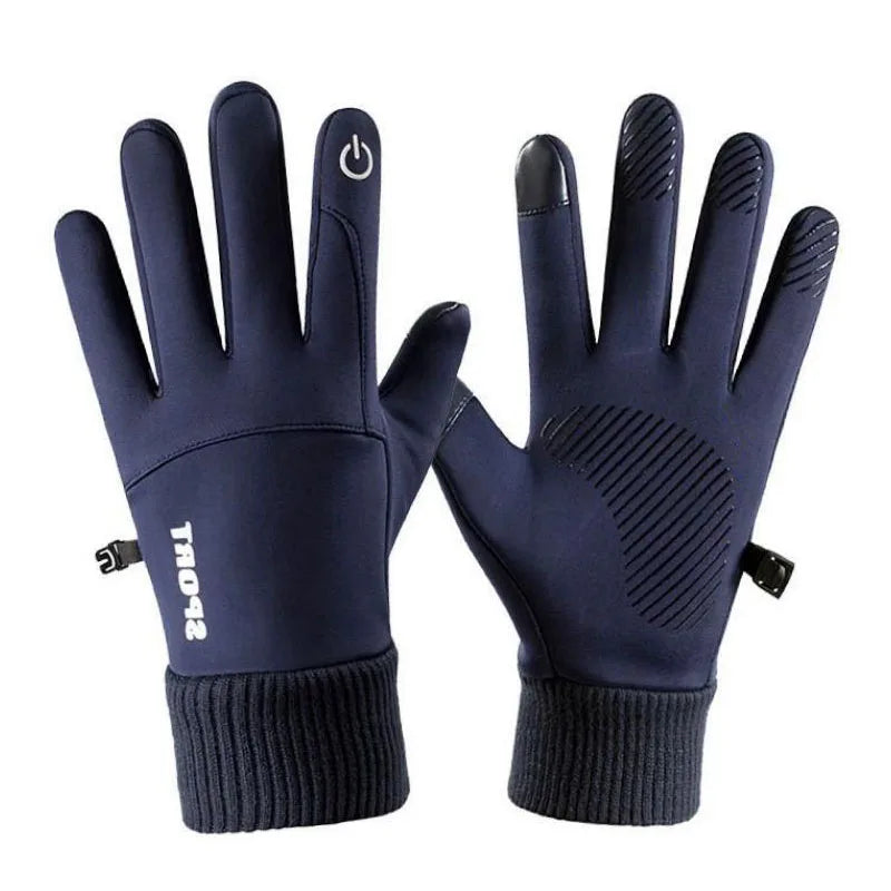 Winter Touchscreen Cycling Gloves – Waterproof, Fleece-Lined, Full Finger S/M-L/XL
