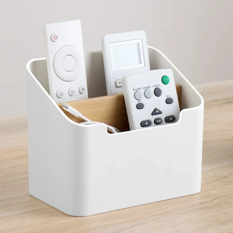 Desktop Storage Box – Remote Control, Tissue & Office Supplies Organizer