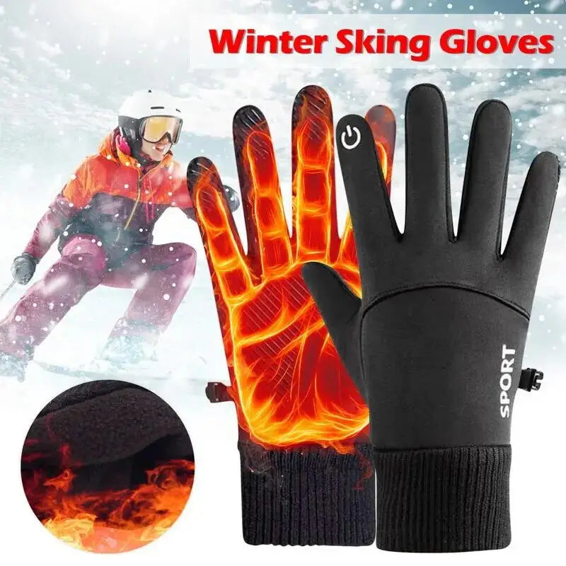 Winter Touchscreen Cycling Gloves – Waterproof, Fleece-Lined, Full Finger S/M-L/XL