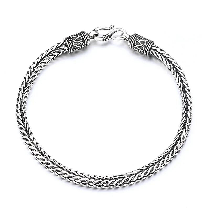 925 Sterling Silver Bracelet Chain — Vintage Design