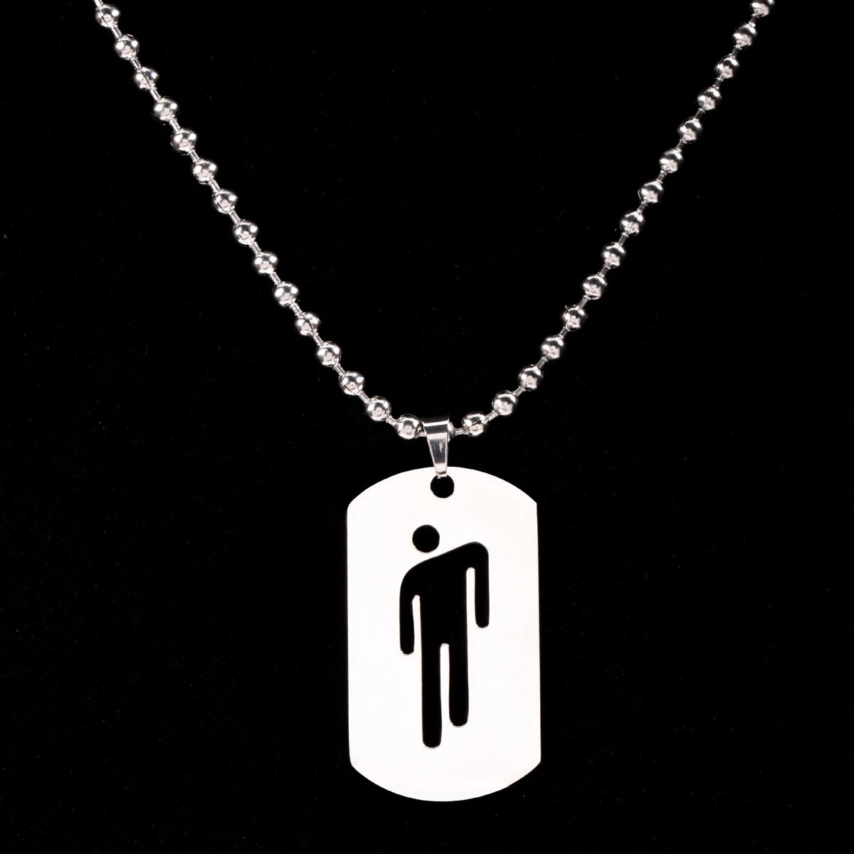 Rhinestone Lock Pendant Necklace