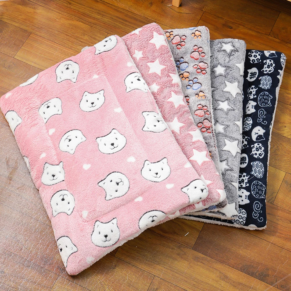 Thick Flannel Cat Sleeping Mat — Soft Winter Cushion