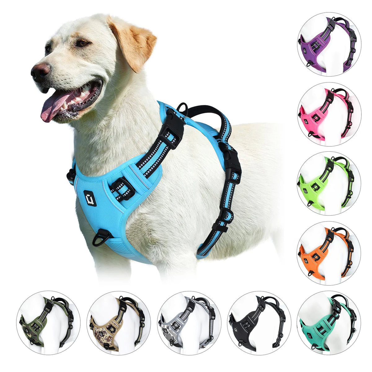 No-Pull Dog Harness – Soft Padded Vest with Easy Control Handle