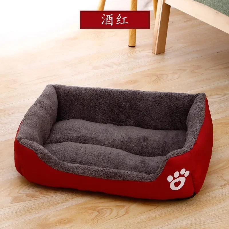 Pet Large Dog Bed – Warm House Candy-Colored Square Nest for Dogs & Cats