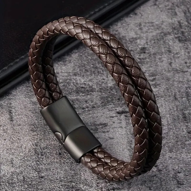 Men's Braided Leather Bracelet