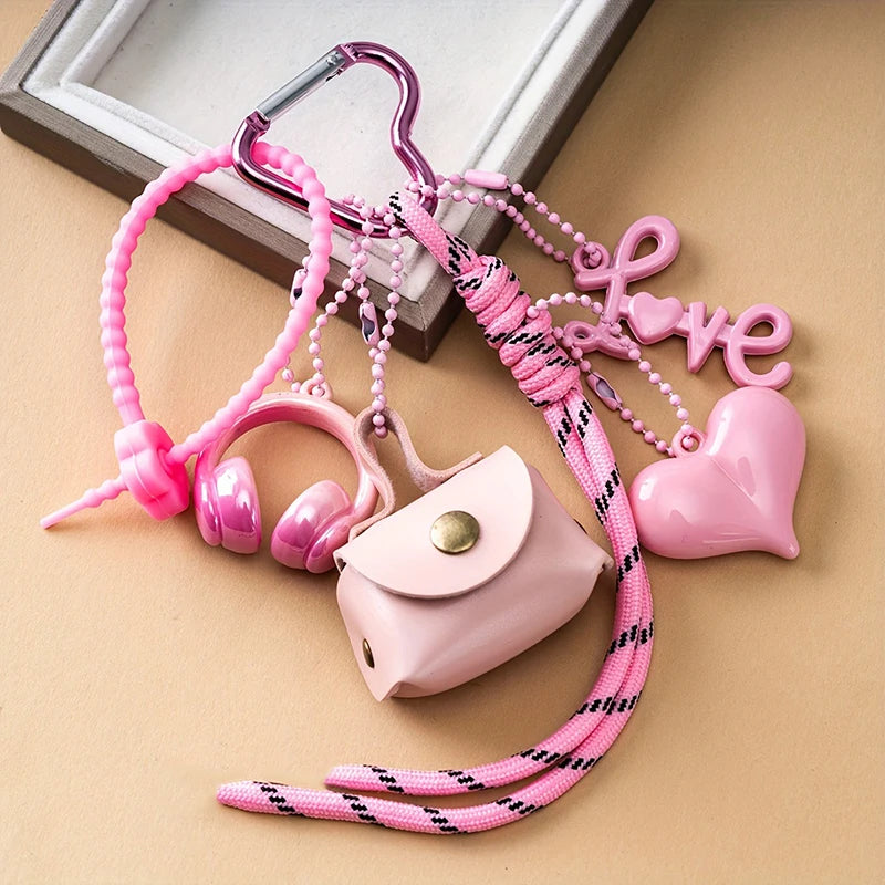 Leather Braided Bag Charm – Mini Bow Pendant for Handbags, Keys & Phone