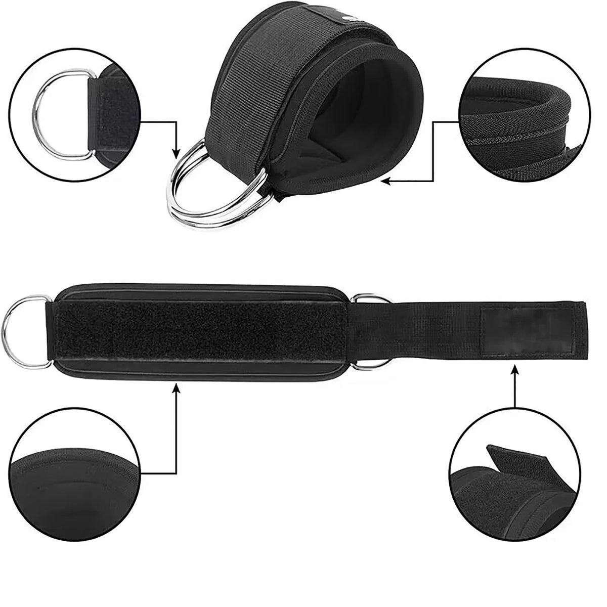 Ankle Strap Resistance Bands – Hip & Glute Workout Set for Gym & Home, Men & Women