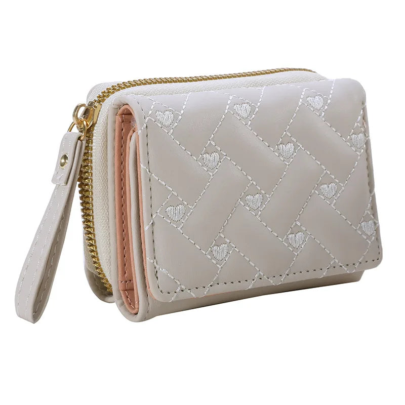Women's Mini Zip Wallet – 8 Card Slots, Coin Purse & Photo Slot | 8 Colors