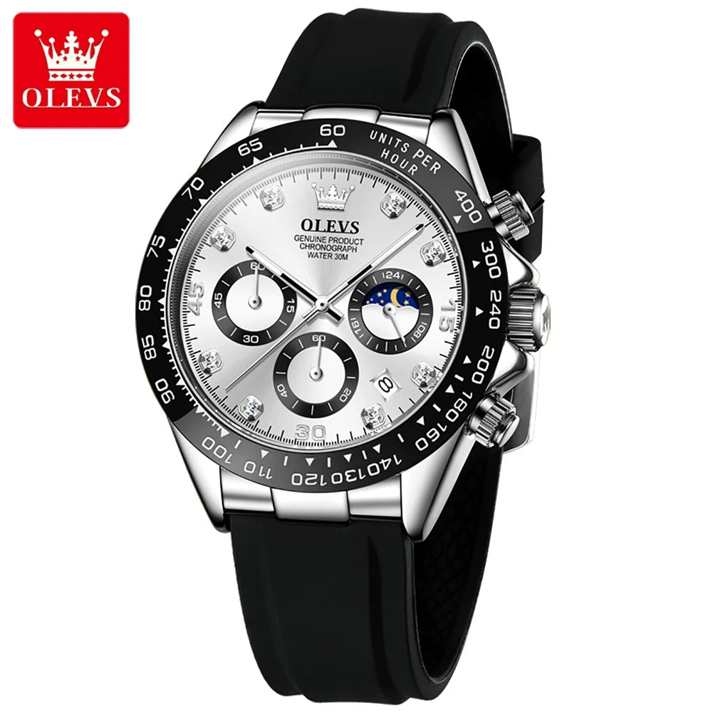 Men's Moon Phase Chronograph Watch