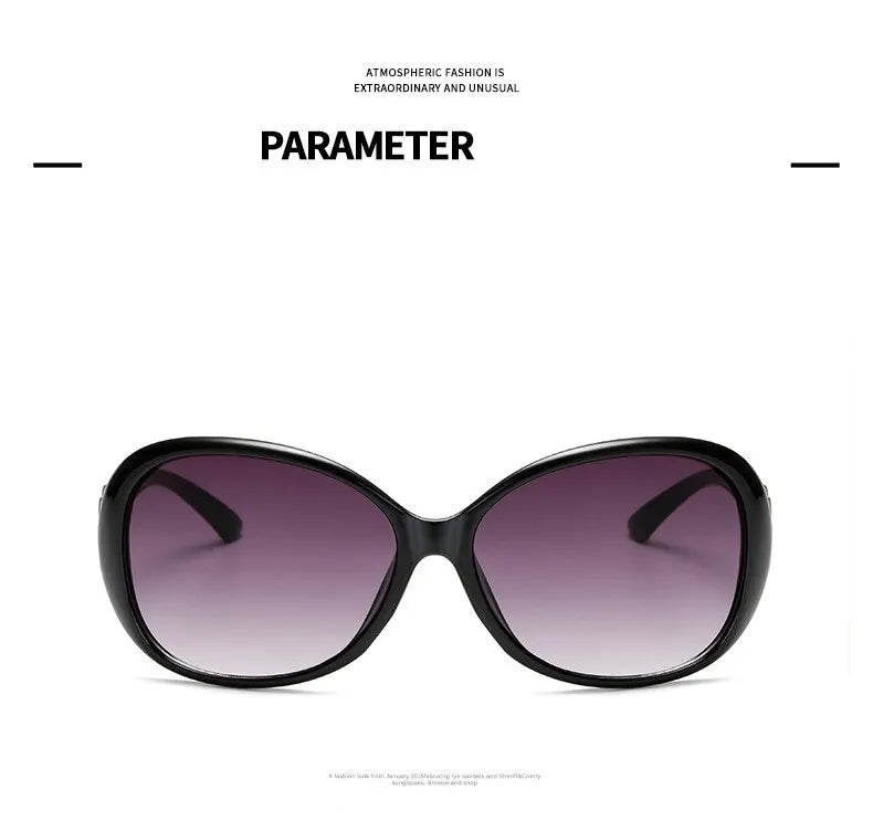 Women's Oval Gradient Sunglasses – Large Frame UV400 Street Style