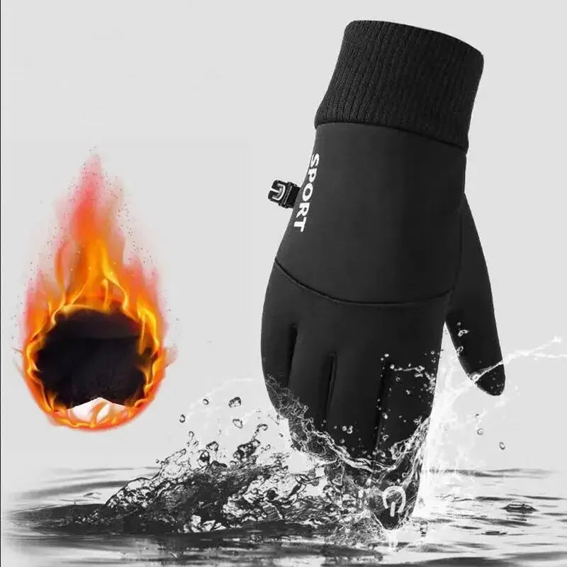 Winter Touchscreen Cycling Gloves – Waterproof, Fleece-Lined, Full Finger S/M-L/XL