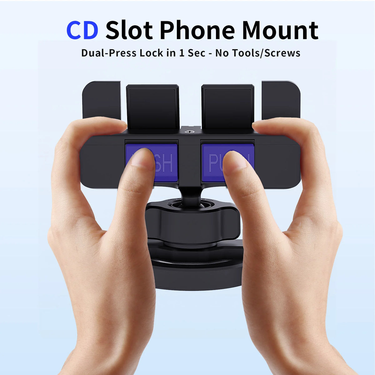 Magnetic CD Slot Car Phone Holder – 6 Magnets, Foldable, Rotatable, Universal