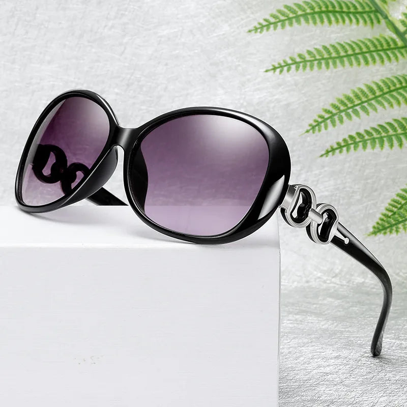 Women's Oval UV400 Sunglasses – Polarized Gradient Lenses | Red, Tea, Purple, Black