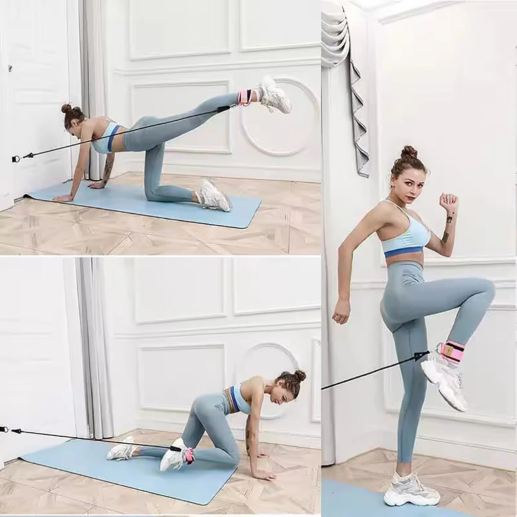 Ankle Strap Resistance Bands – Hip & Glute Workout Set for Gym & Home, Men & Women