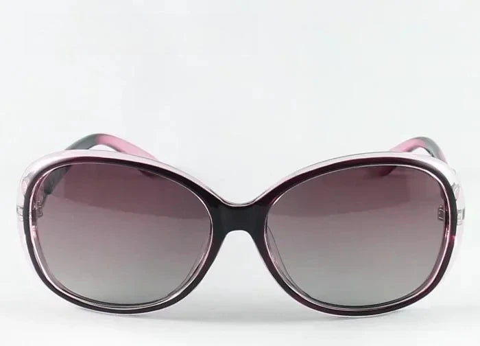Women's Oval UV400 Sunglasses – Polarized Gradient Lenses | Red, Tea, Purple, Black