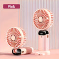 Portable Mini Fan – 6 Speeds, LED Light, USB Rechargeable & Foldable
