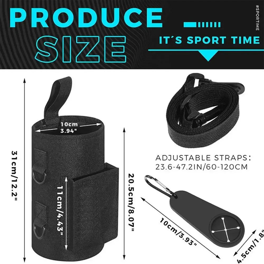 Magnetic Gym Water Bottle Carrier Bag – Non-Slip Portable Sling Holder for Gym & Fitness