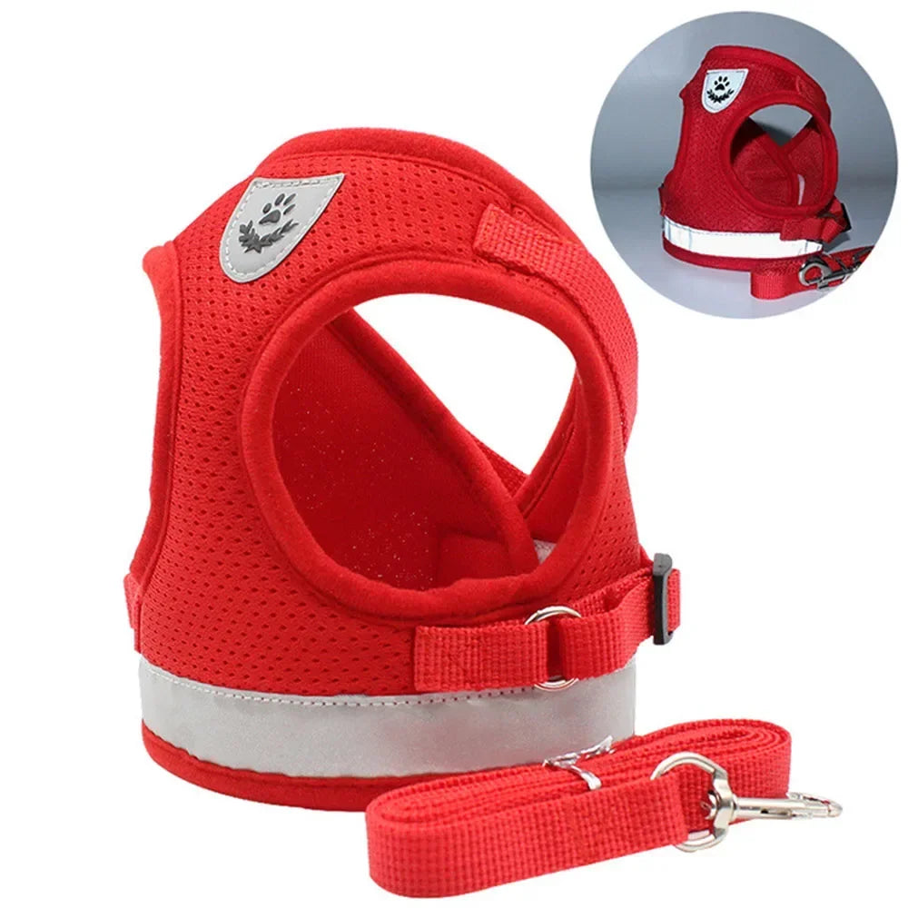 Cat Harness & Leash Set – Adjustable Reflective Escape-Proof Mesh Vest