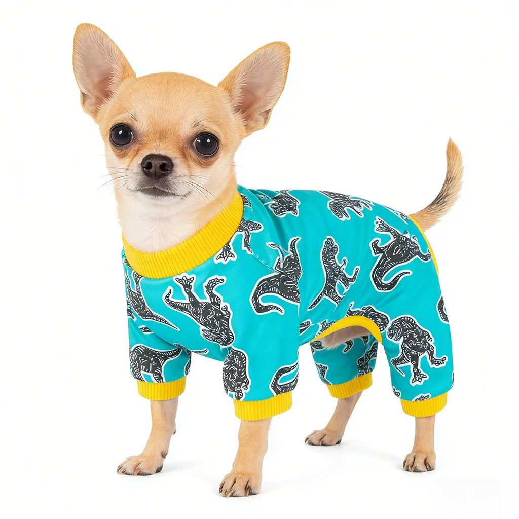 Soft Cotton Dog Pajamas for Small Dogs – Puppy Onesie for Girls & Boys
