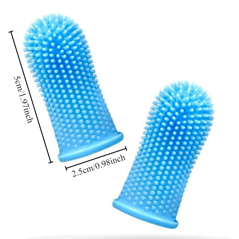 Silicone 360° Finger Toothbrush for Dogs & Cats – Non-Toxic, Breath Care, with Storage Case