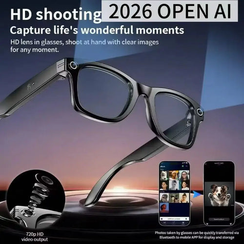 13MP Smart Camera Sunglasses — AI Translation, ChatGPT, Waterproof