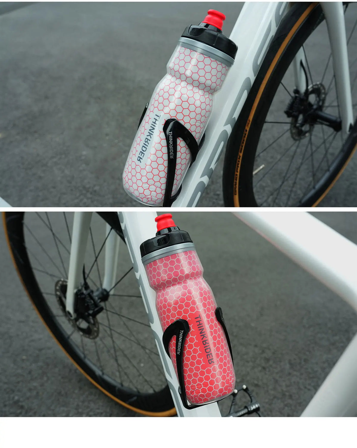 ThinkRider Bike Water Bottle 620ml (21oz) – PP5 Heat & Cold Resistant Cycling Bottle for Mountain & Road Biking