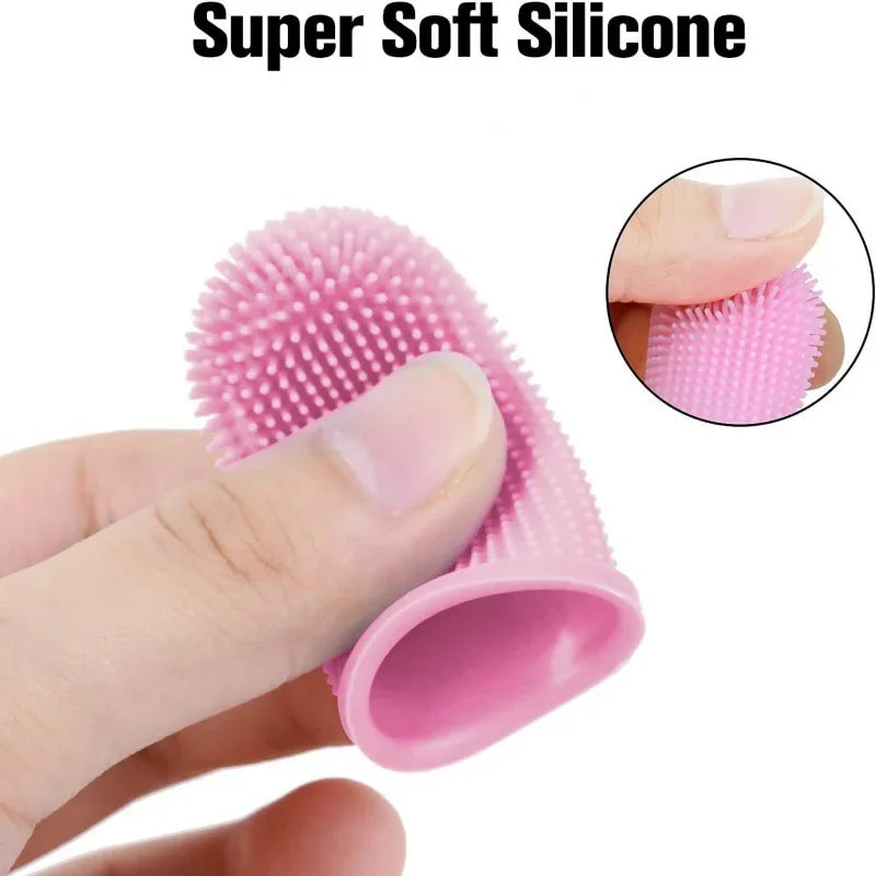 Silicone 360° Finger Toothbrush for Dogs & Cats – Non-Toxic, Breath Care, with Storage Case