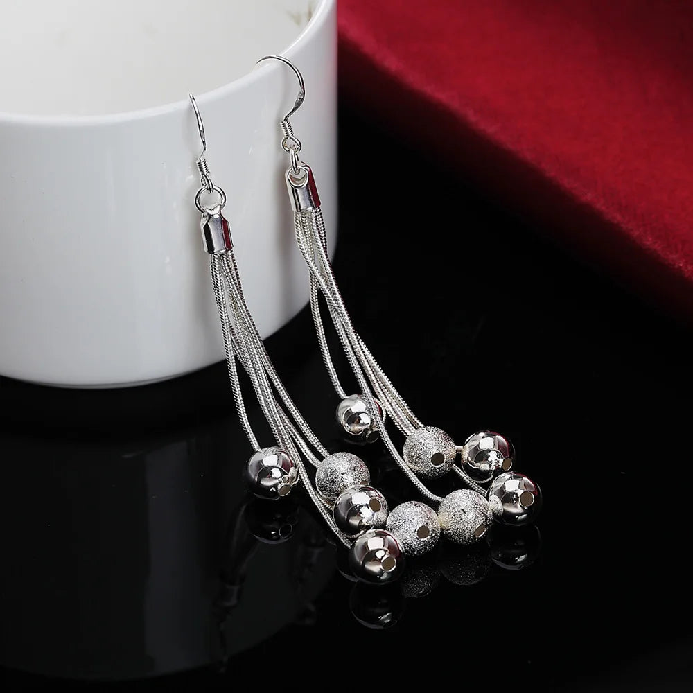 Sterling Silver Tassel Jewelry Set