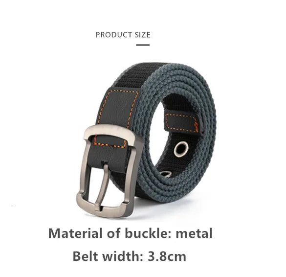 Canvas Tactical Belt – Unisex Casual Outdoor Belt for Jeans & Work