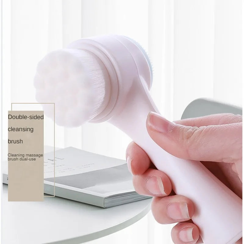 Silicone Facial Cleansing Brush – Double-Sided Exfoliator & Blackhead Remover