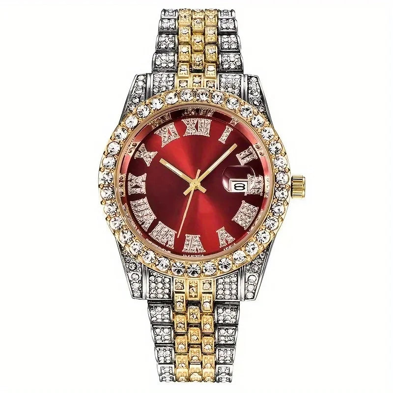 Men's Hip Hop Rhinestone Watch