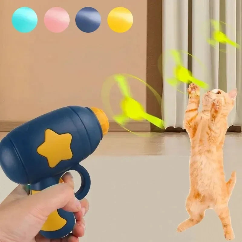 Mini Flying Disc Launcher Cat Toy – Interactive Shooting Gun for Kittens & Cats
