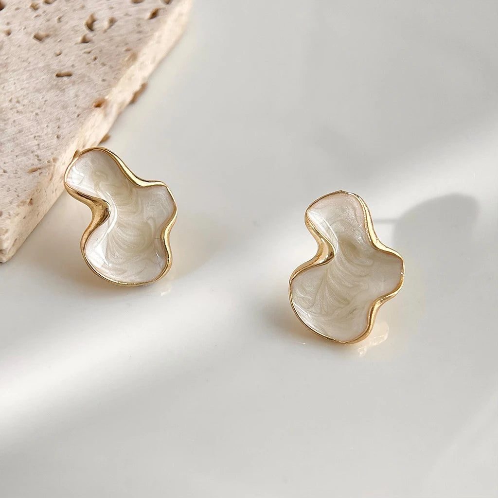 Artistic Cloud Stud Earrings