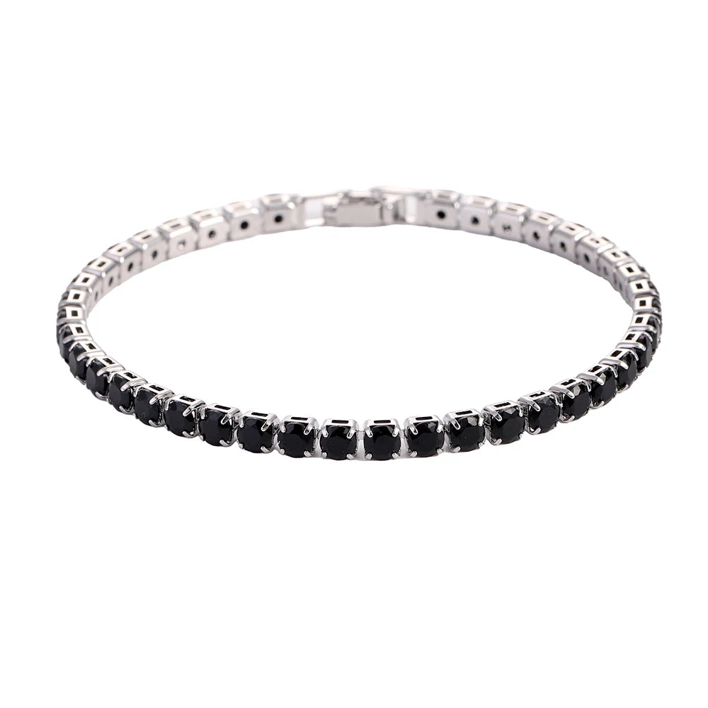Cubic Zirconia Tennis Bracelet – Gold & Silver Chain