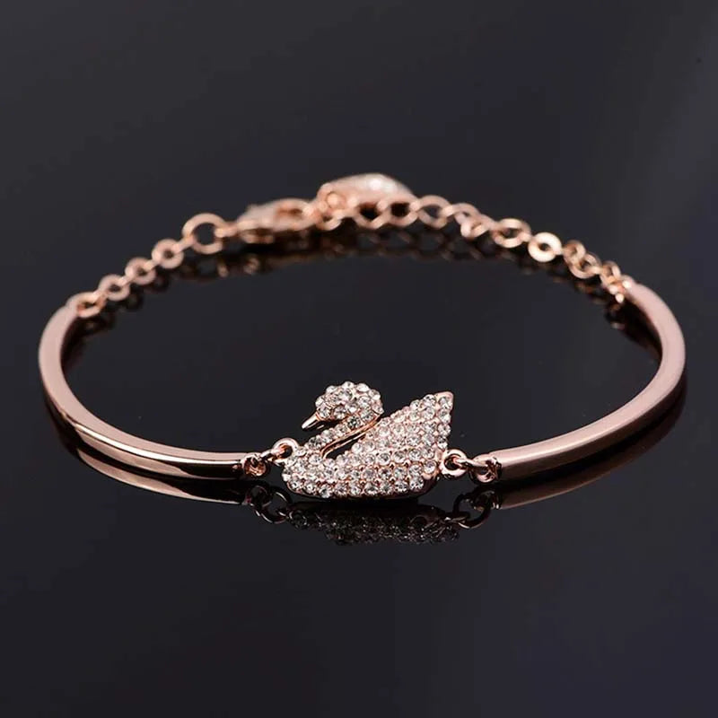 Zircon Charm Bracelet – Butterfly, Daisy & Evil Eye | Gold, Rose Gold & Silver | Women's Luxury Bangle