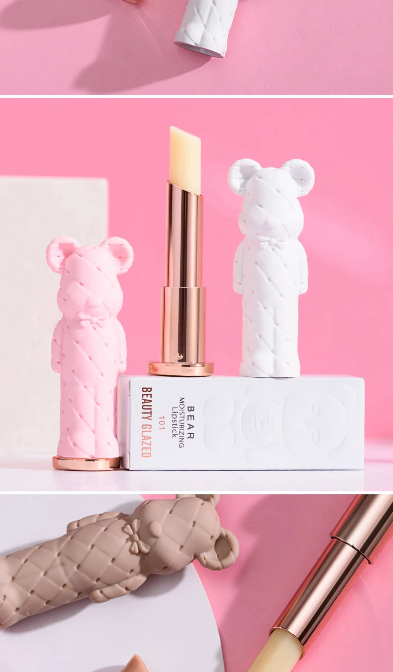 Beauty Glazed Bear Moisturizing Lipstick – Nourishing Colored Lip Balm