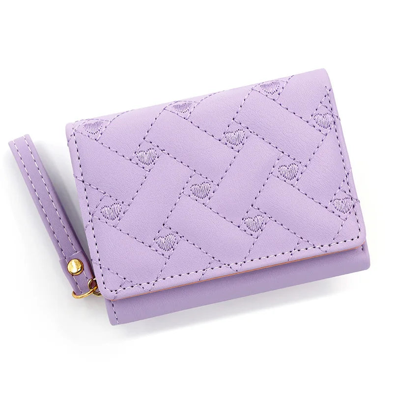 Women's Mini Zip Wallet – 8 Card Slots, Coin Purse & Photo Slot | 8 Colors